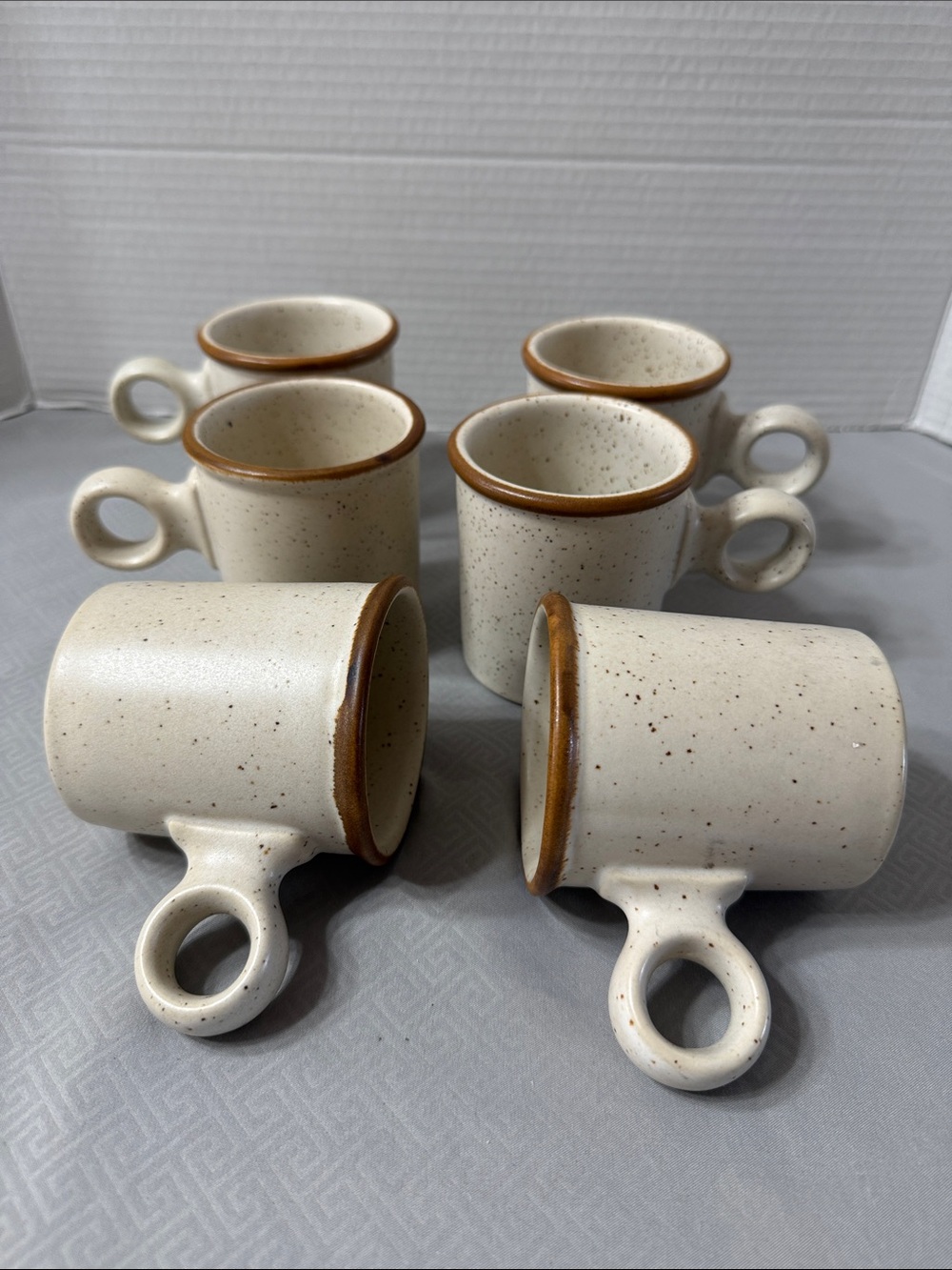 Vintage Fabrik Pacific Northwest Mid Century Studio Pottery Coffee Mugs Set of 6